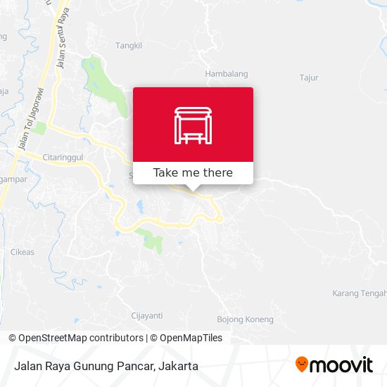 Jalan Raya Gunung Pancar map