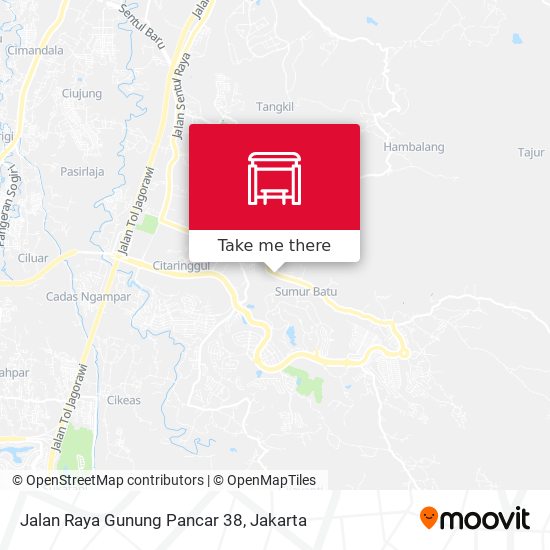 Jalan Raya Gunung Pancar 38 map