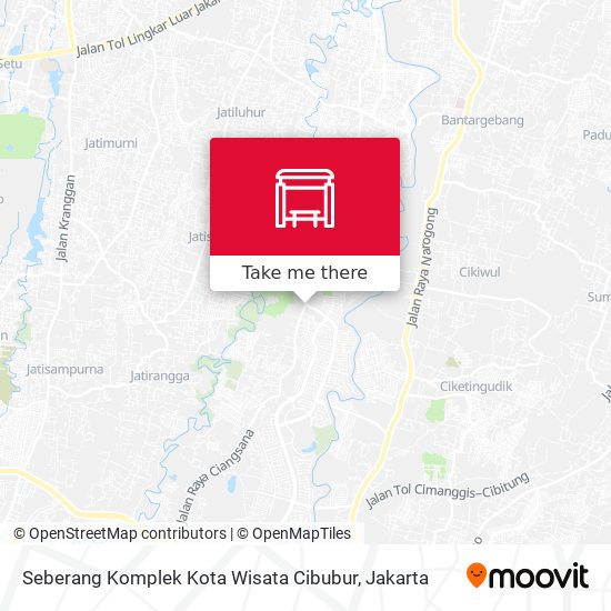 Seberang Komplek Kota Wisata Cibubur map