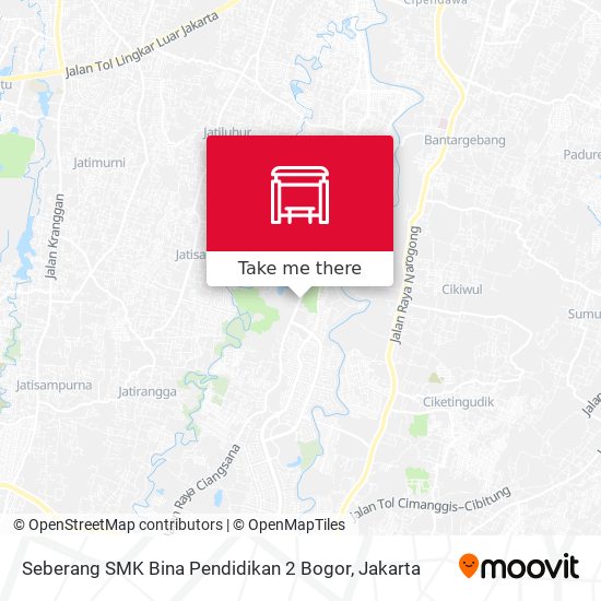 Seberang SMK Bina Pendidikan 2 Bogor map