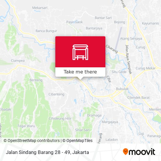 Jalan Sindang Barang 28 - 49 map