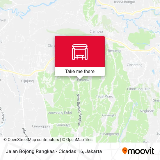 Jalan Bojong Rangkas - Cicadas 16 map