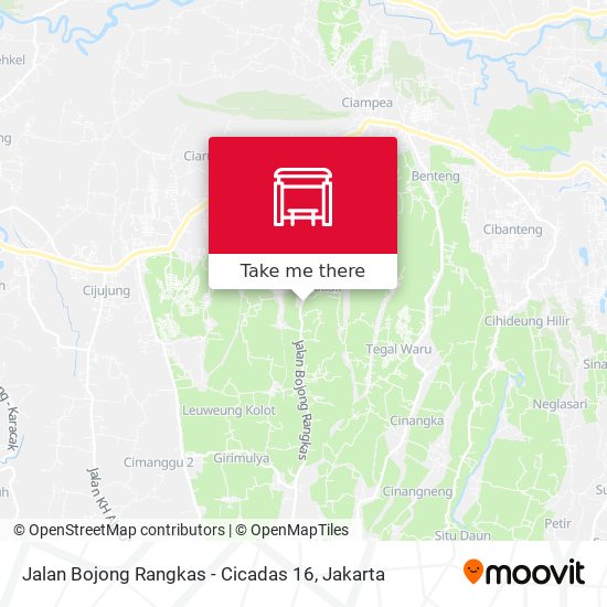 Jalan Bojong Rangkas - Cicadas 16 map