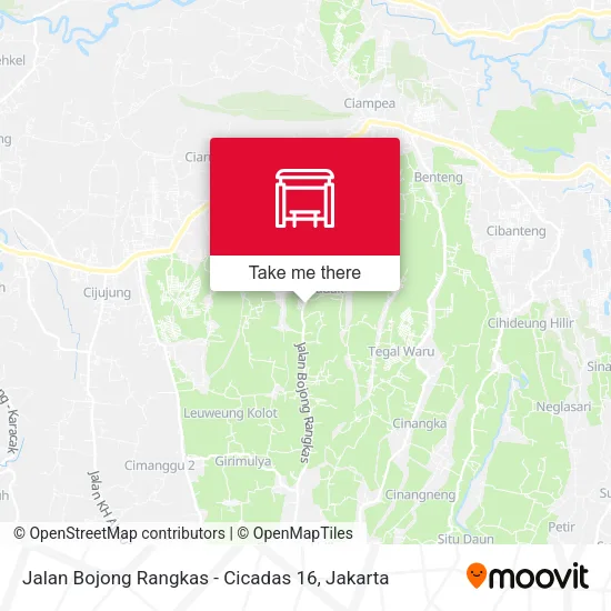 Jalan Bojong Rangkas - Cicadas 16 map