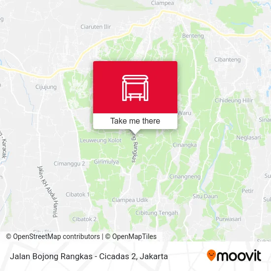 Jalan Bojong Rangkas - Cicadas 2 map