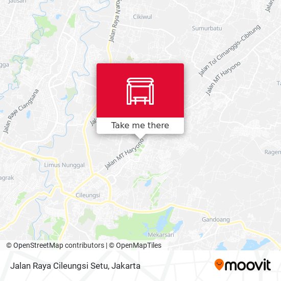 Jalan Raya Cileungsi Setu map
