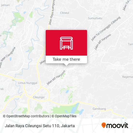 Jalan Raya Cileungsi Setu 110 map