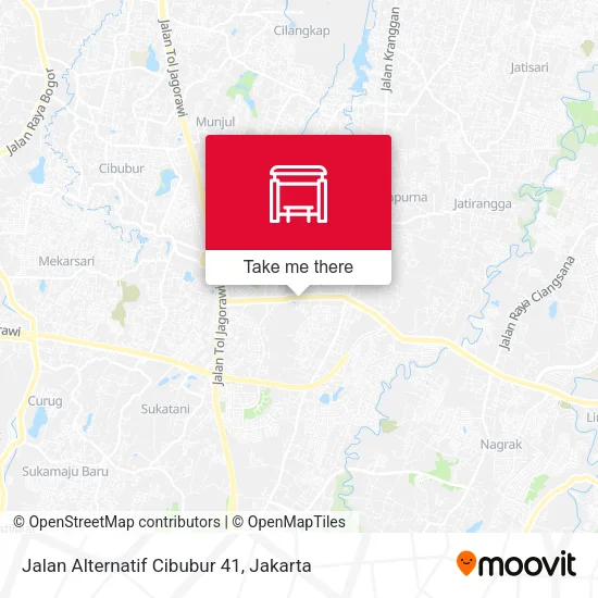 Jalan Alternatif Cibubur 41 map