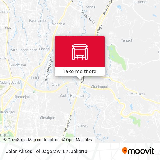 Jalan Akses Tol Jagorawi 67 map