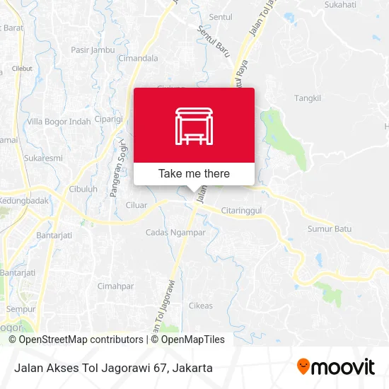 Jalan Akses Tol Jagorawi 67 map