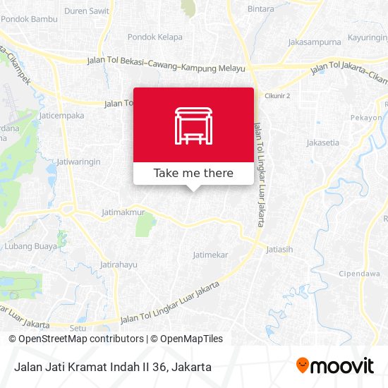 Jalan Jati Kramat Indah II 36 map