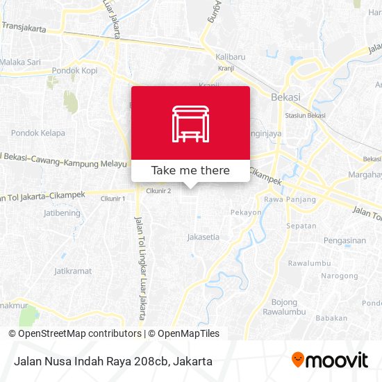 Jalan Nusa Indah Raya 208cb map