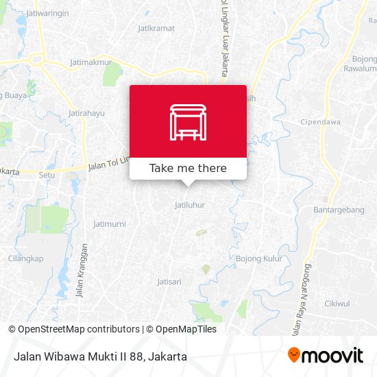 Jalan Wibawa Mukti II 88 map