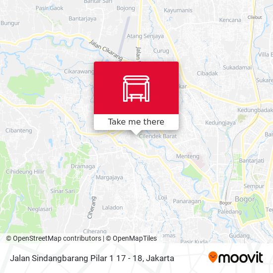 Jalan Sindangbarang Pilar 1 17 - 18 map