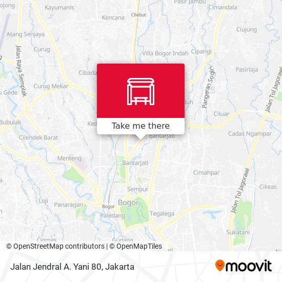 Jalan Jendral A. Yani 80 map