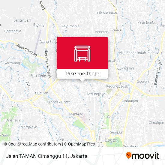 Jalan TAMAN Cimanggu 11 map
