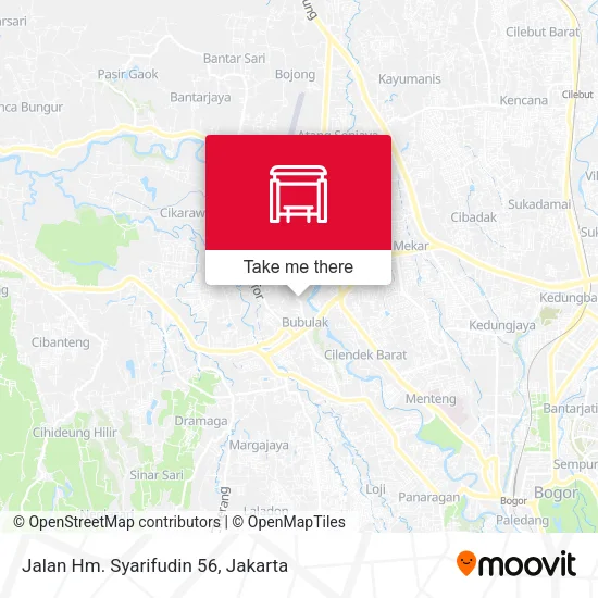 Jalan Hm. Syarifudin 56 map