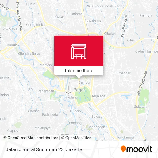 Jalan Jendral Sudirman 23 map