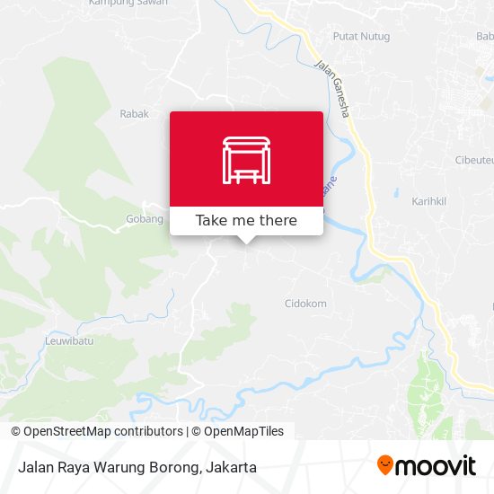 Jalan Raya Warung Borong map