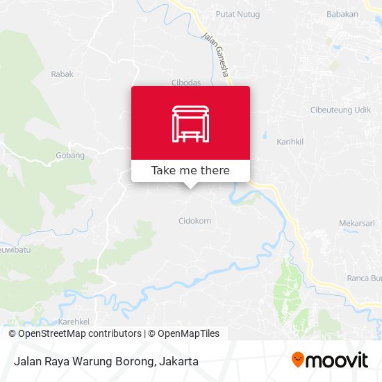 Jalan Raya Warung Borong map