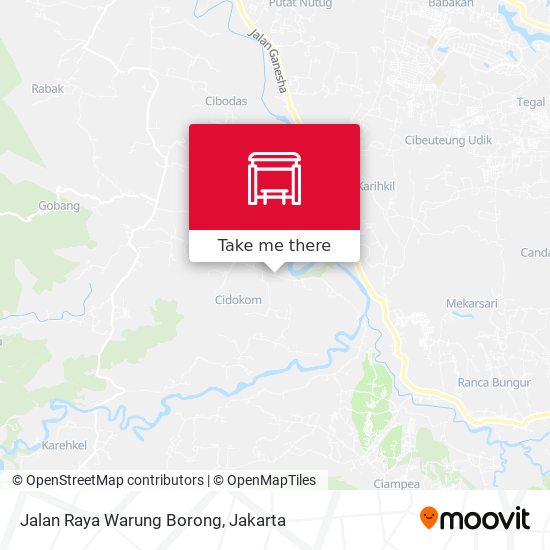 Jalan Raya Warung Borong map