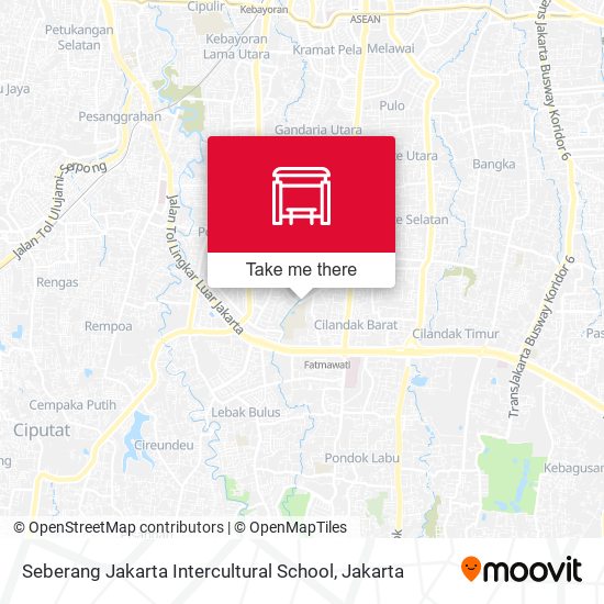 Seberang Jakarta Intercultural School map