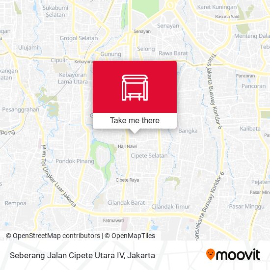 Seberang Jalan Cipete Utara IV map