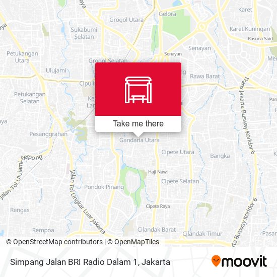 Simpang Jalan BRI Radio Dalam 1 map