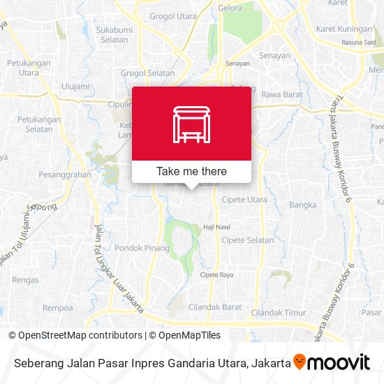 Seberang Jalan Pasar Inpres Gandaria Utara map