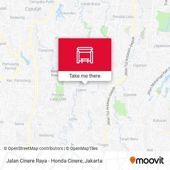 Jalan Cinere Raya - Honda Cinere map