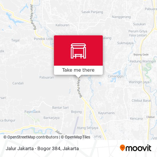 Jalur Jakarta - Bogor 384 map