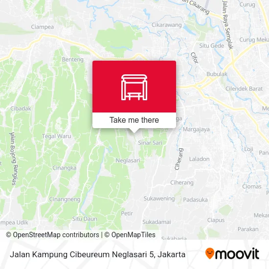 Jalan Kampung Cibeureum Neglasari 5 map
