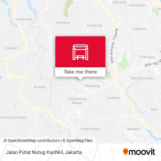 Jalan Putat Nutug Karihkil map