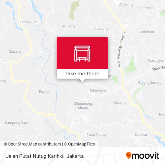 Jalan Putat Nutug Karihkil map