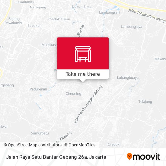 Jalan Raya Setu Bantar Gebang 26a map