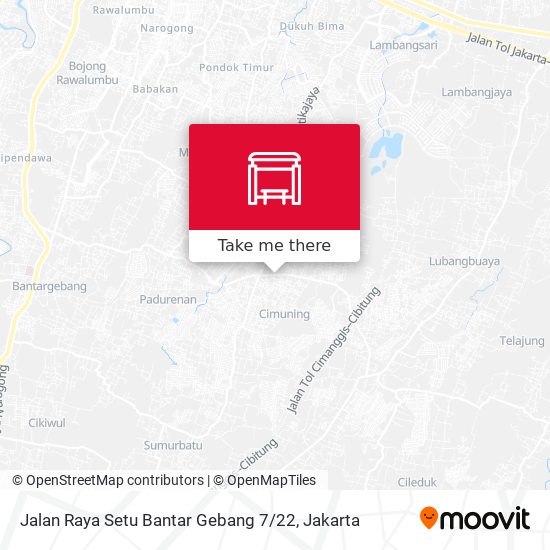 Jalan Raya Setu Bantar Gebang 7 / 22 map