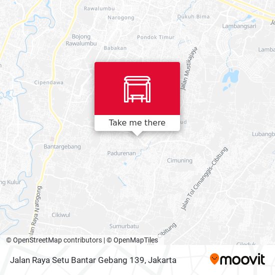 Jalan Raya Setu Bantar Gebang 139 map