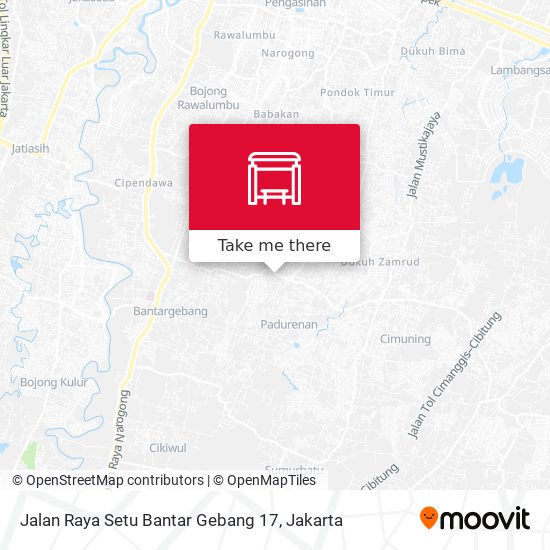 Jalan Raya Setu Bantar Gebang 17 map