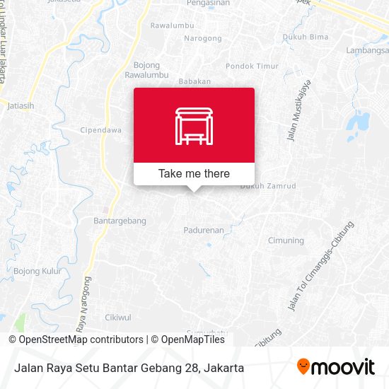 Jalan Raya Setu Bantar Gebang 28 map