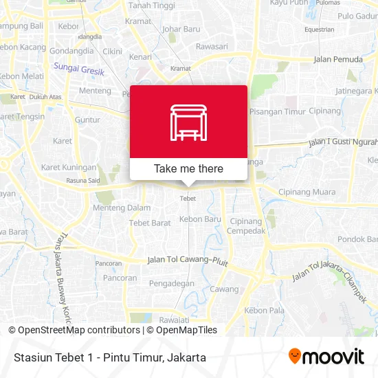 Stasiun Tebet 1 - Pintu Timur map