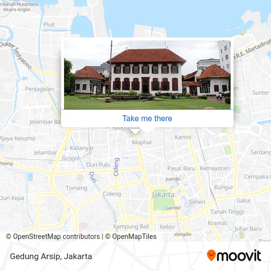 Gedung Arsip map