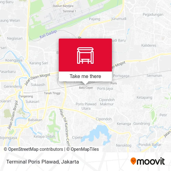 Terminal Poris Plawad map
