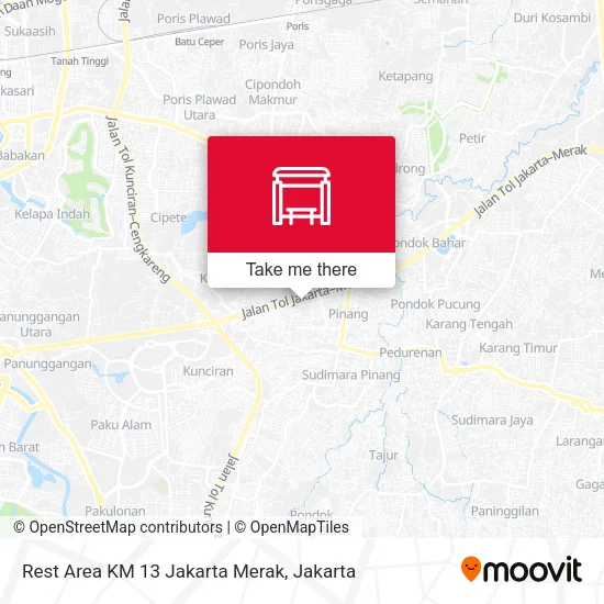 Rest Area KM 13 Jakarta Merak map