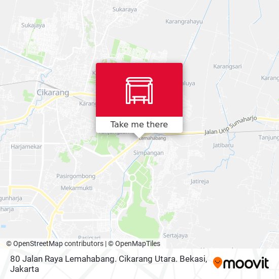 80 Jalan Raya Lemahabang. Cikarang Utara. Bekasi map