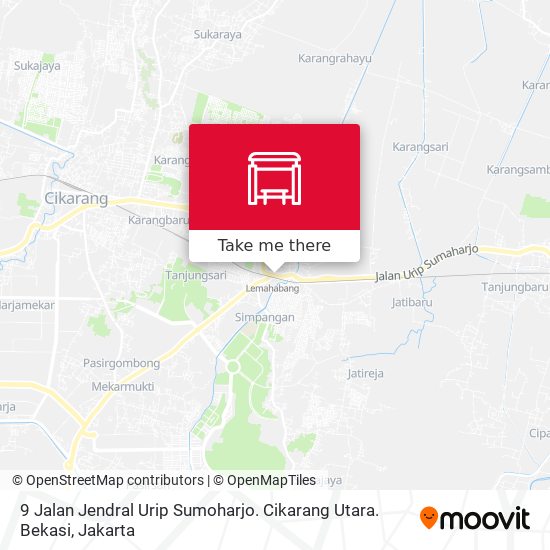 9 Jalan Jendral Urip Sumoharjo. Cikarang Utara. Bekasi map