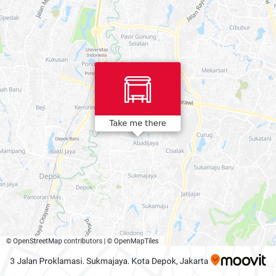3 Jalan Proklamasi. Sukmajaya. Kota Depok map