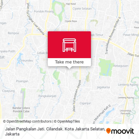 Jalan Pangkalan Jati. Cilandak. Kota Jakarta Selatan map