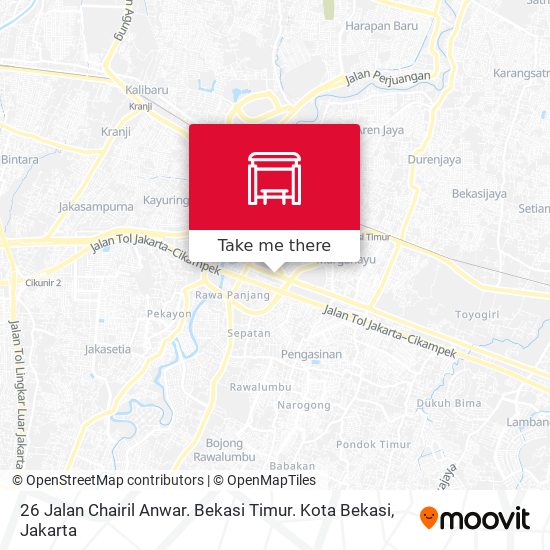 26 Jalan Chairil Anwar. Bekasi Timur. Kota Bekasi map