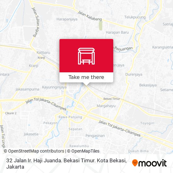 32 Jalan Ir. Haji Juanda. Bekasi Timur. Kota Bekasi map