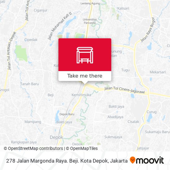 278 Jalan Margonda Raya. Beji. Kota Depok map